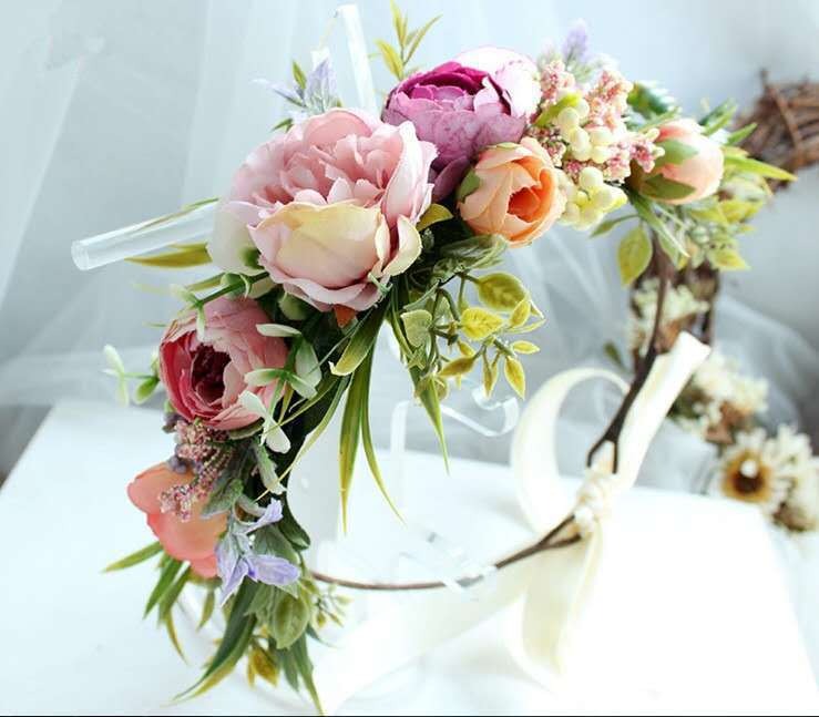 Bridal hair crown bridesmaid wreath accessory headflower - Korvel