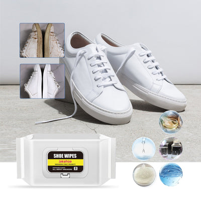 Sneakers Wipes, Small White Shoes Clean Stains Yellow Shoe Edge Decontamination Wash Free White Clean - Korvel