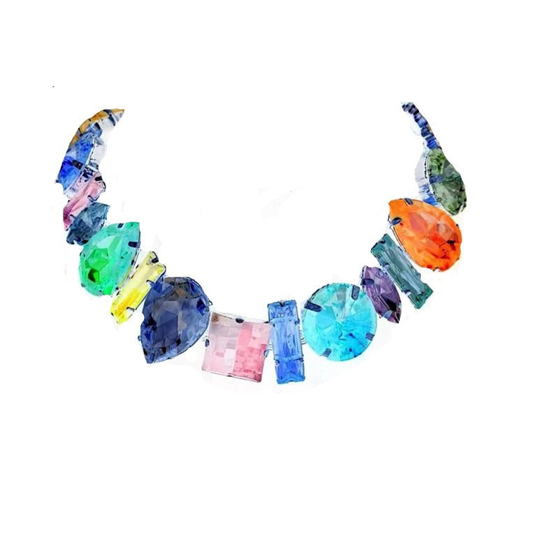 Luxury Rhinestone Irregular Necklace for Women