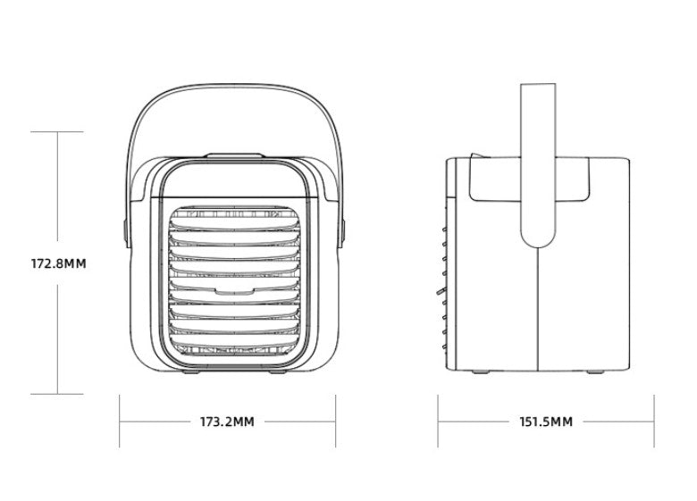 New portable water cooling fan Mini home desktop air conditioner fan USB charging cooling fan - Korvel