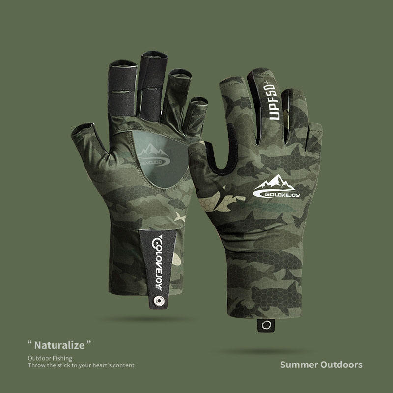 Professional UPF50+ Lure Fishing Gloves Half Finger Sun protection Ice silk Fishing Gloves For Men - Korvel
