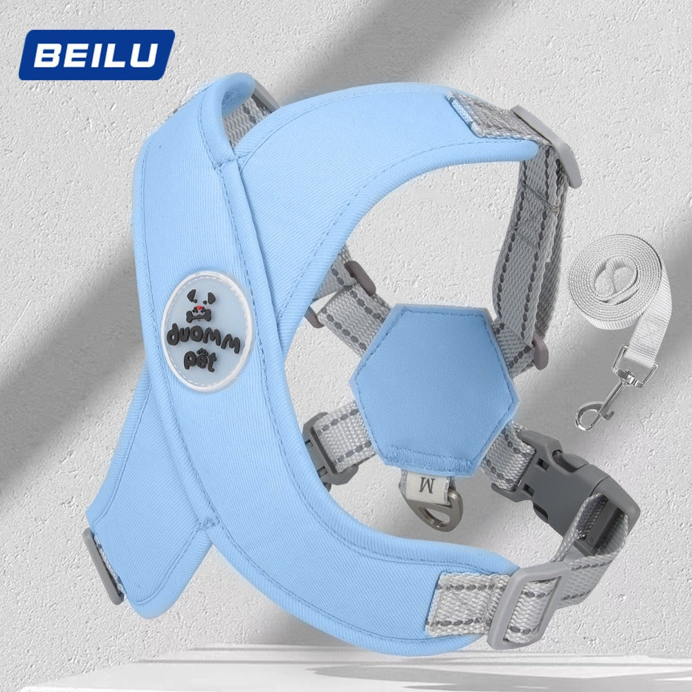 New style dog leash breathable pet chest and shoulder strap vest reflective dog leash pet leash - Korvel