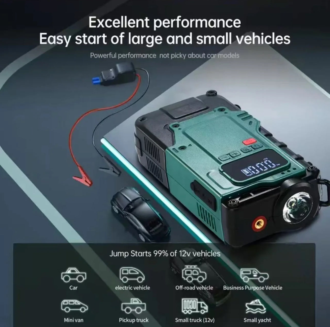 CarVolt Air 4000: Arrancador de Batería y Compresor de Aire Todo en Uno