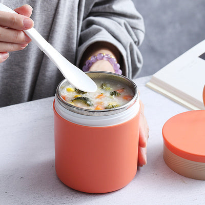 304 Stainless Steel Soup Cup Heat Preservation Sealing Portable Water Cup Lunch Box Student Lunch Box - Korvel