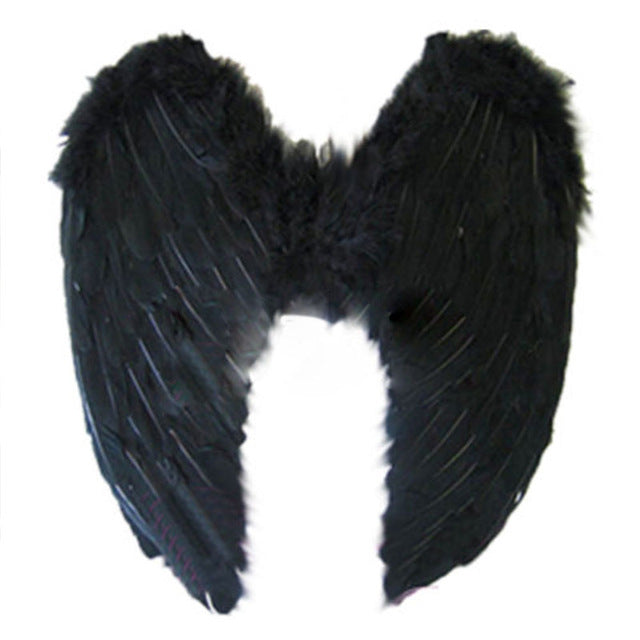 Disfraz de Alas de Ángel de Plumas Elegantes para Adultos