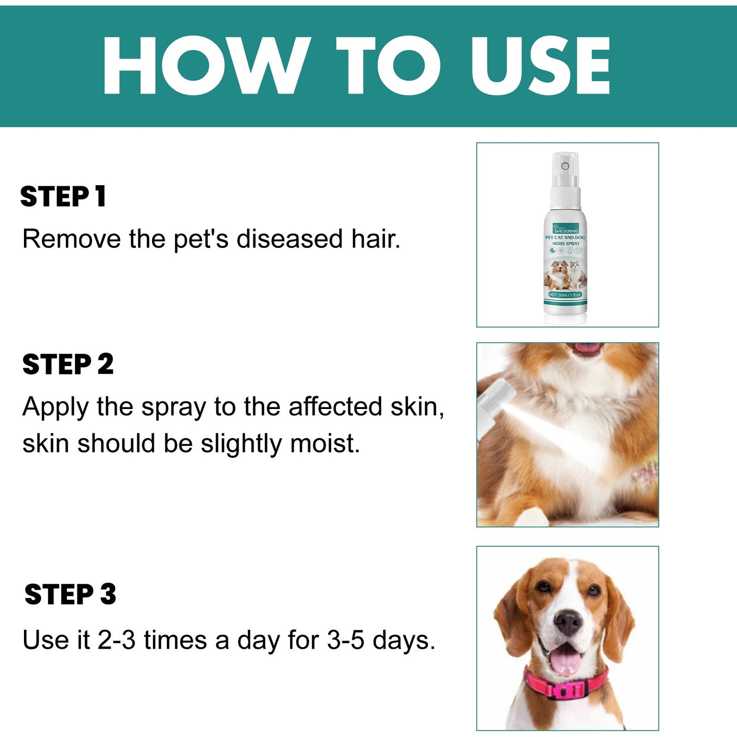 Spray Premium para Alivio de Piel de Mascotas para Gatos y Perros