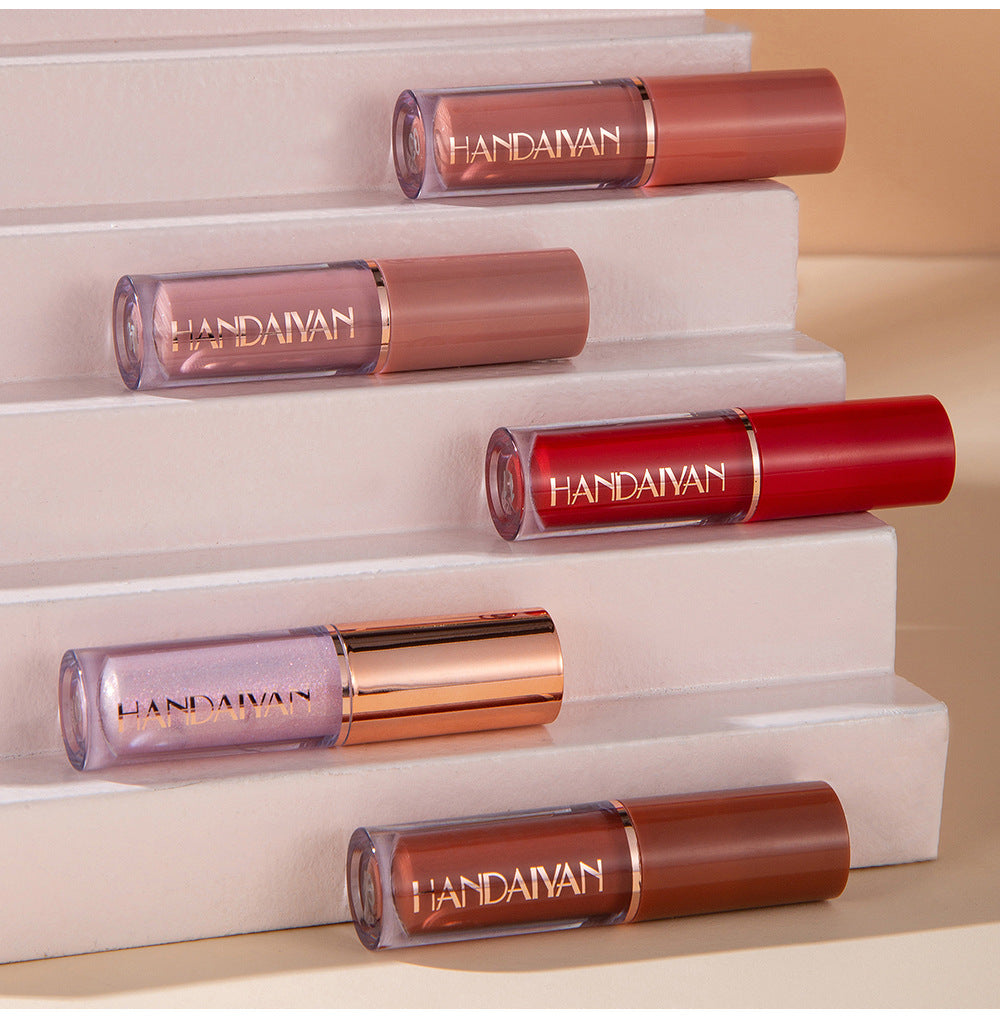 HANDAIYAN 12 Color Liquid Lipstick Set - Matte & Pearlescent