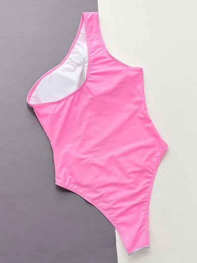 Contrast Panel One-Piece Swimsuit - Korvel