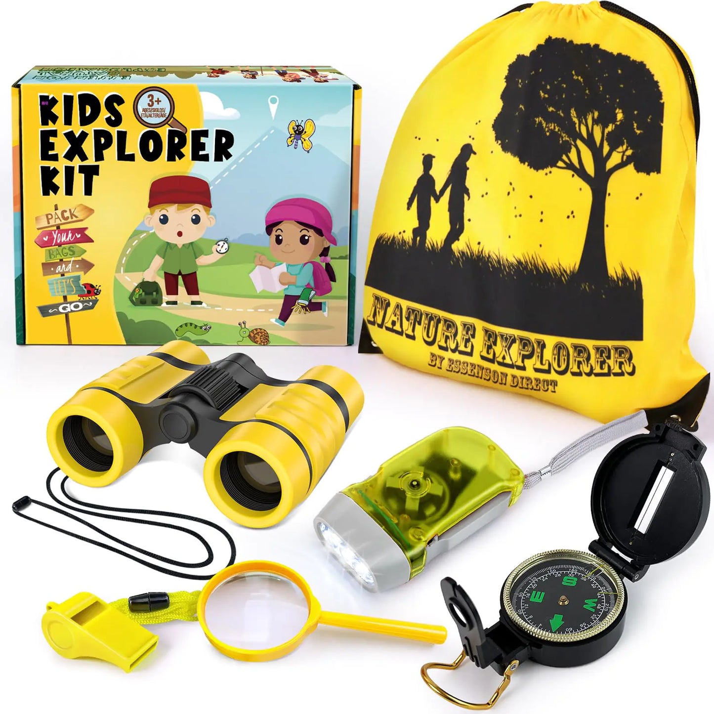 Kit d'exploration ESSENSON pour enfants - Ensemble d'aventure en plein air pour les 4-8 ans