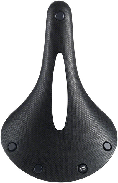 Brooks C19 Carved All Weather Saddle - Steel Black Men's