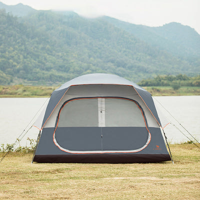 Outdoor Tent Quick Build Glass Pole Waterproof Shading Large Space Rain Camping Travel Tent - Korvel