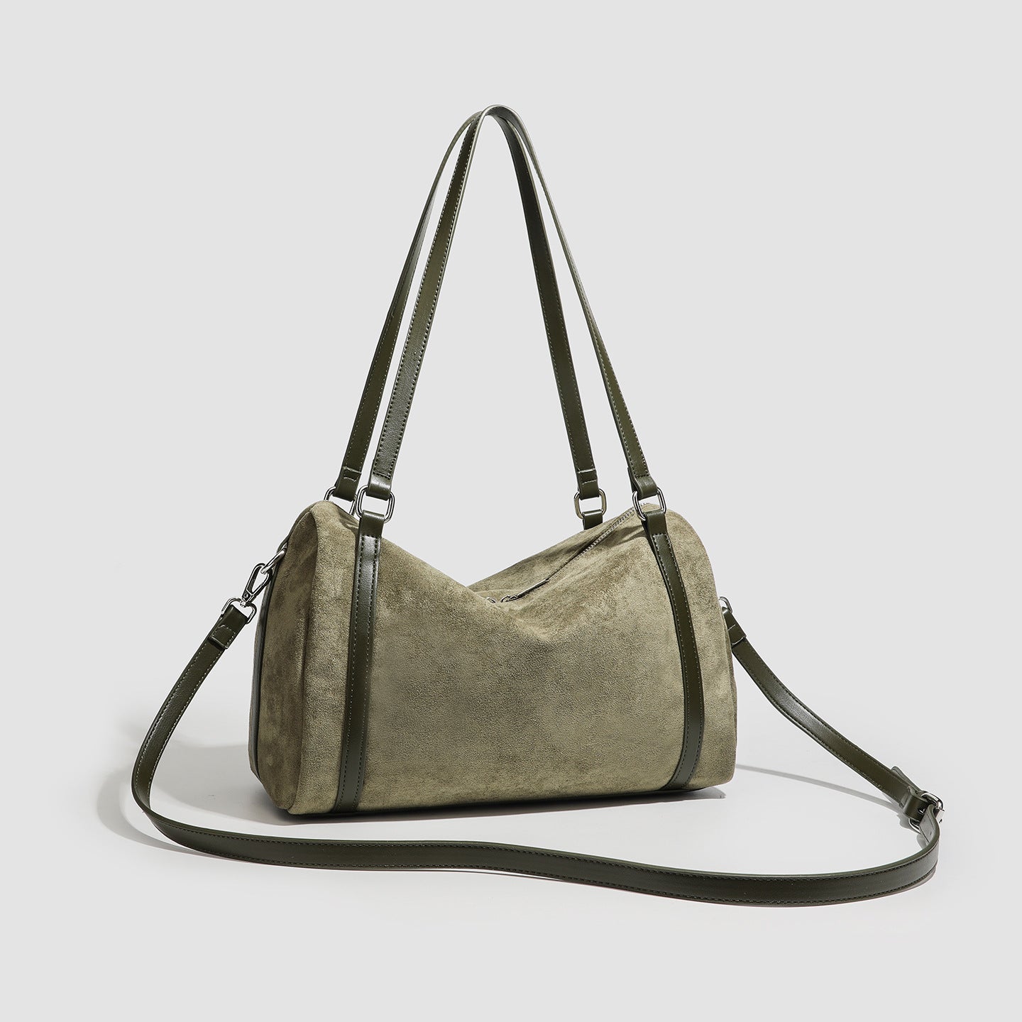 Bolso Tote de Ante Retro - Bolsa Cruzada de Gran Capacidad