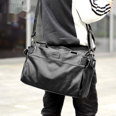 Men's Leather Casual Crossbody Travel Bag