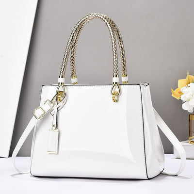 Sac à main en cuir verni de grande capacité à la mode