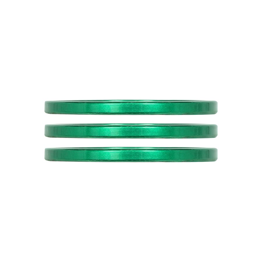 Espaciador de dirección Industry Nine iRiX - Altura de 1-1/8'': 2.5mm Aluminio Verde (3pcs)