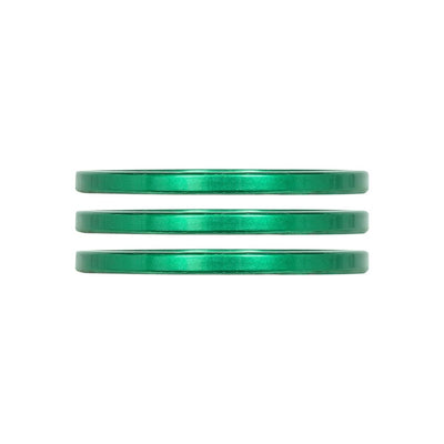 Industry Nine iRiX Headset Spacer - 1-1/8'' Height: 2.5mm Aluminum Green (3pcs)