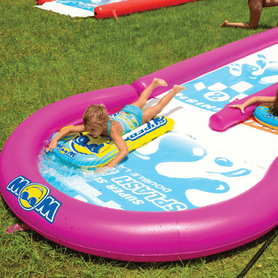 Extremo de piscina WOW Sports para tobogán de césped de doble carril gigante