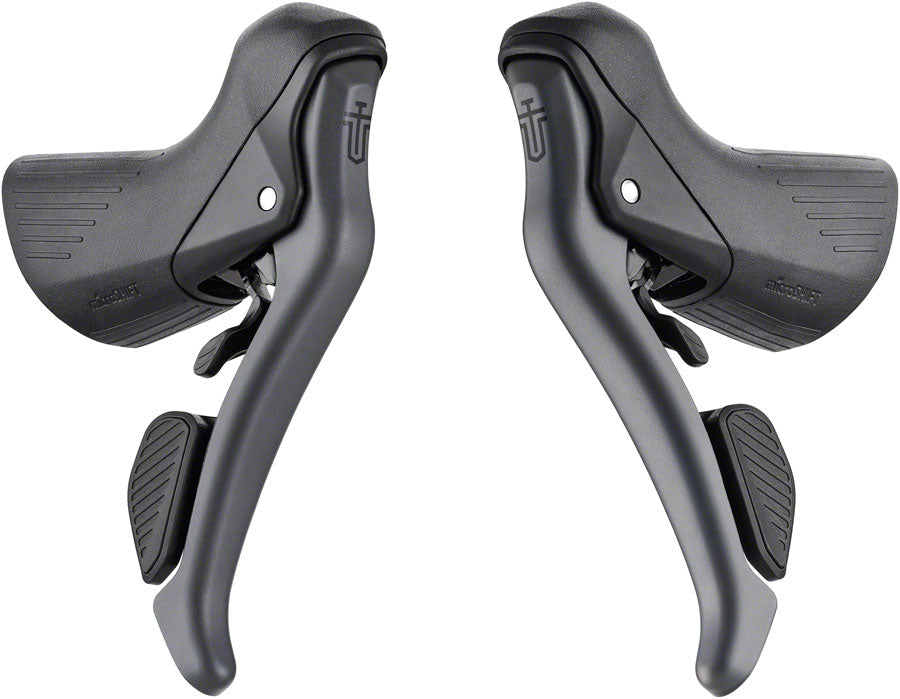 microSHIFT Sword Drop Bar Shifter/Brake Lever Set - 2x 10-Speed Gray