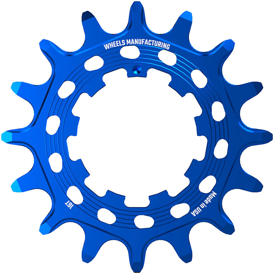 Engranaje SOLO HG de Wheels Manufacturing - 16t para buje HG de Shimano - Azul
