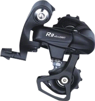 microSHIFT R8 Desviador Trasero - 9 Velocidades Cage Corto Negro