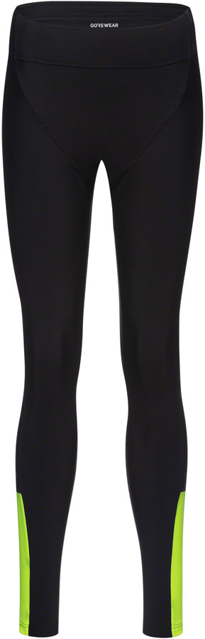 Gorewear Swiftride Thermo Tights - Negro/Amarillo Neón Mujer Mediana