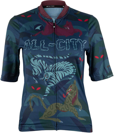 All-City Night Claw Women's Jersey - Dark Teal Spruce Green X-Large
