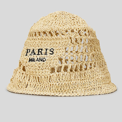 Handmade Embroidered Beach Sun Bucket Hat