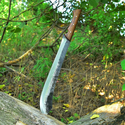 Ultimate Outdoor Survival Knife – 19" Handcrafted High Carbon Steel Blade with Elegant Rosewood Handle - Korvel