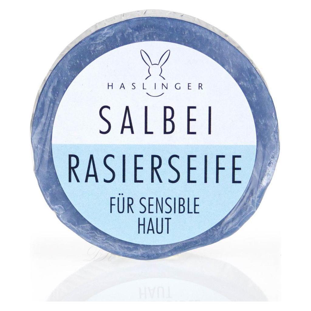 Jabón de Afeitar Haslinger con Salvia para Piel Sensible - 60g