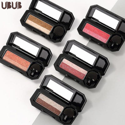 UBUB Brand Double Color Convenient Eyeshadow Makeup Palette Waterproof Pigment Shimmer Eye Color Cosmetics - Korvel