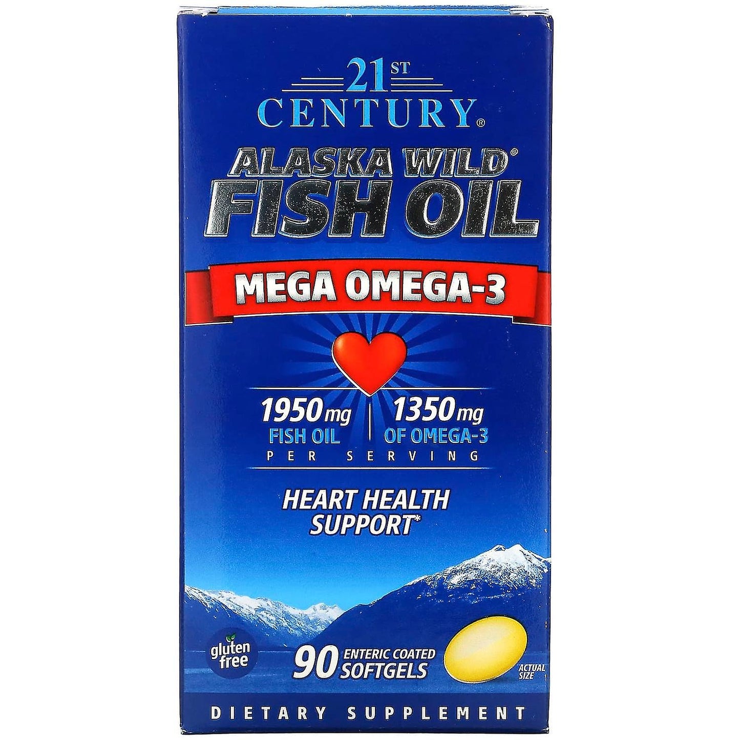 Suplementos de Aceite de Pescado Silvestre de Alaska del Siglo XXI - 90 Contenidos