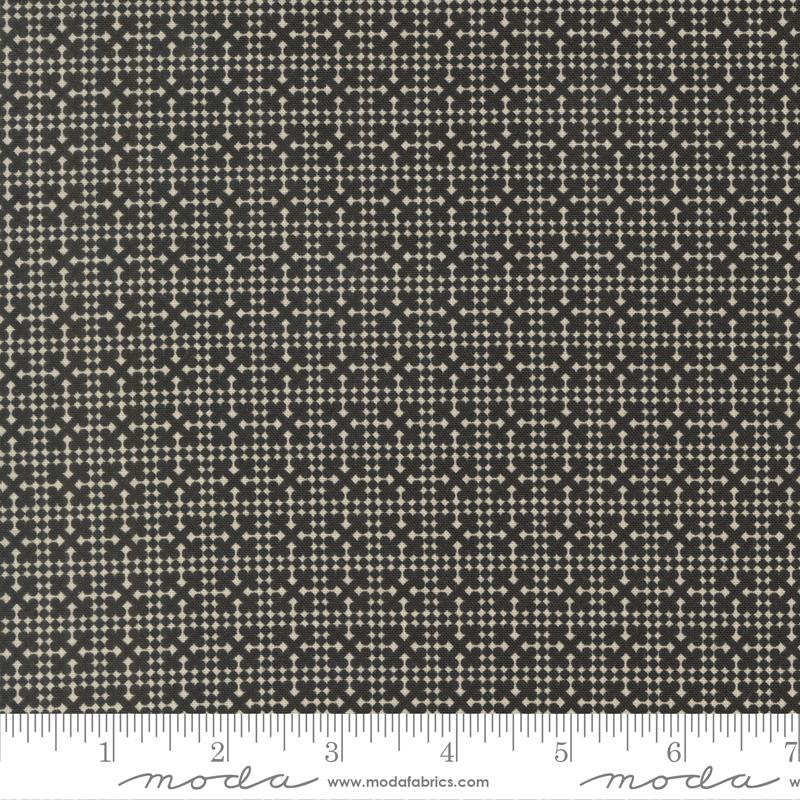 Posh Onyx Noir Netting Blenders Check Cotton Fabric