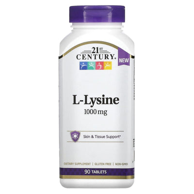 L-Lysine 1000 Mg de 21st Century Healthcare - 90 Comprimés