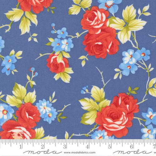 Tissu Denim Large Bleu Foncé Rosie par Yard