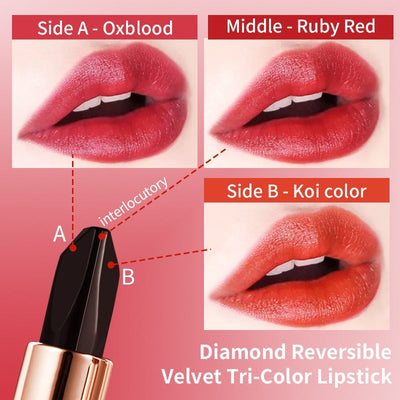 VIBELY Rich Three-Color Lipstick - Moisturizing & Long-Lasting
