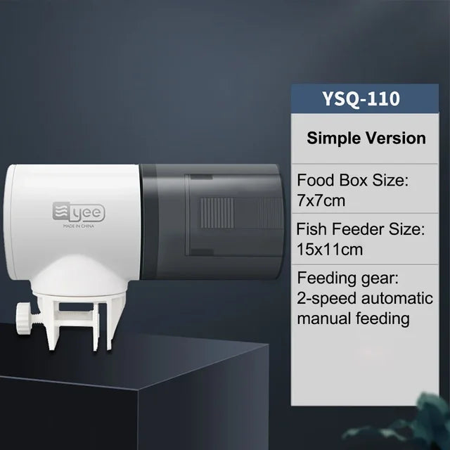 Fish tank feeder intelligent small and large capacity aquarium koi goldfish timed automatic fish feeder - Korvel