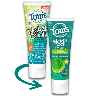 Pasta de dientes natural con flúor Tom's of Maine Wicked Cool! para niños - Menta suave