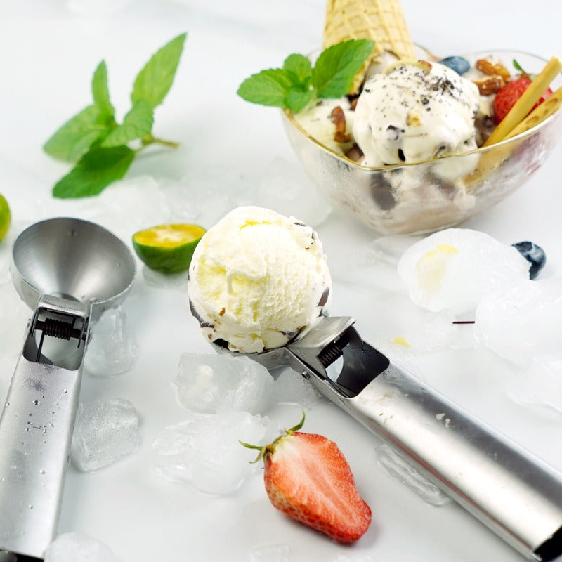 7-inch stainless steel ice cream spoon for making ice cream ice cream ball spoon with a diameter of 5CM - Korvel