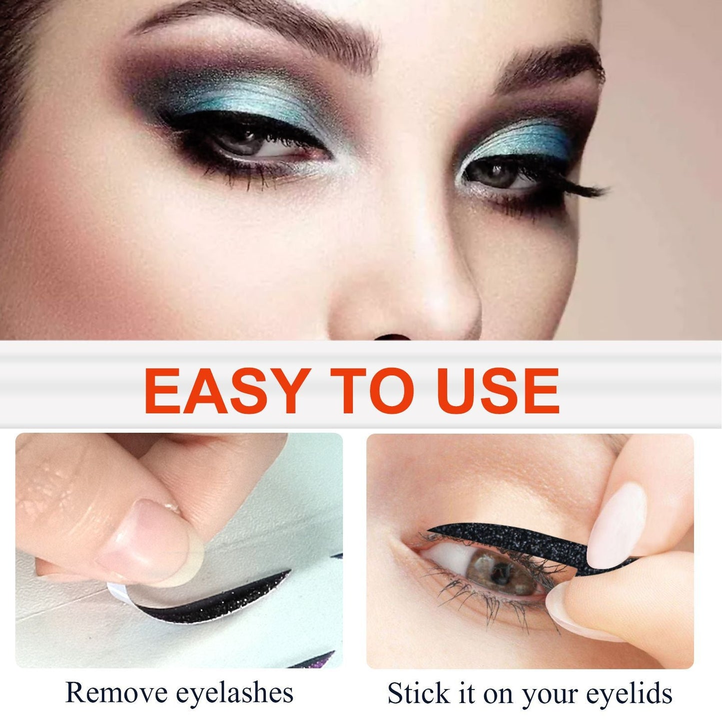 Eyeliner Stickers, Silver Light Makeup Eye Patch Party Nightclub Stage Silver Light Stage Double Eyelid Patch - Korvel
