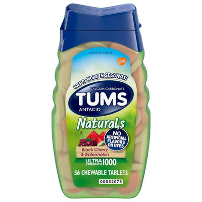 Tums Naturals Ultra Strength Antacid Chewable Tablets - Cerise Noire & Pastèque