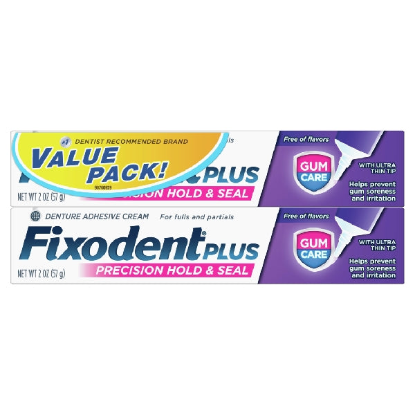 Fixodent Plus Gum Care Superior Hold Denture Adhesive Cream - Flavor Free