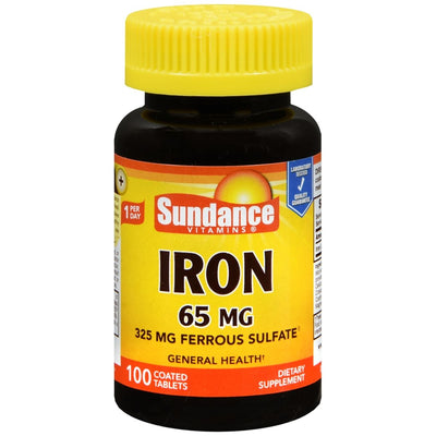 Sundance Vitamins Iron 65 Mg - 100 Coated Tablets