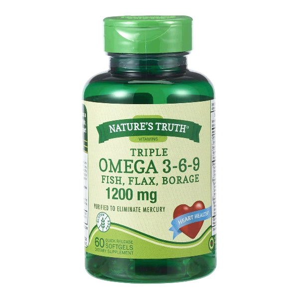 Mezcla Triple Omega 3-6-9 de Nature's Truth - 3,600 Mg