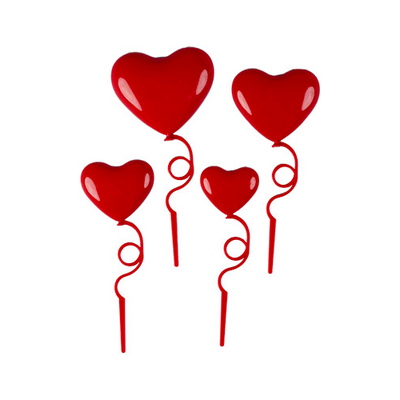 Red Heart Pick Sets - Perfect for Celebrations