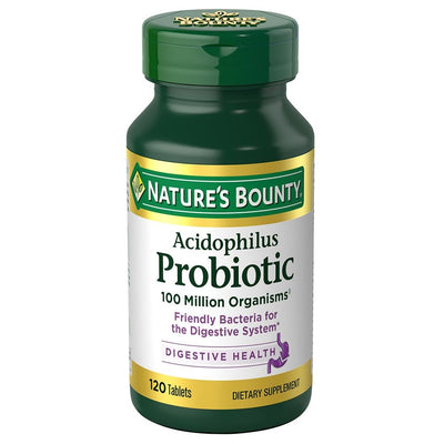 Nature's Bounty Probiotic Acidophilus Supplement Tablets