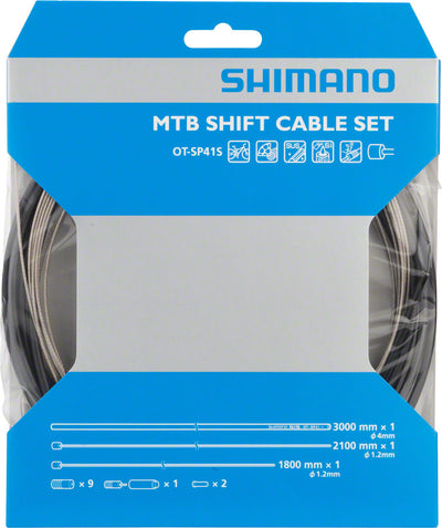 Shimano MTB Stainless Derailleur Cable and Housing Set - Black