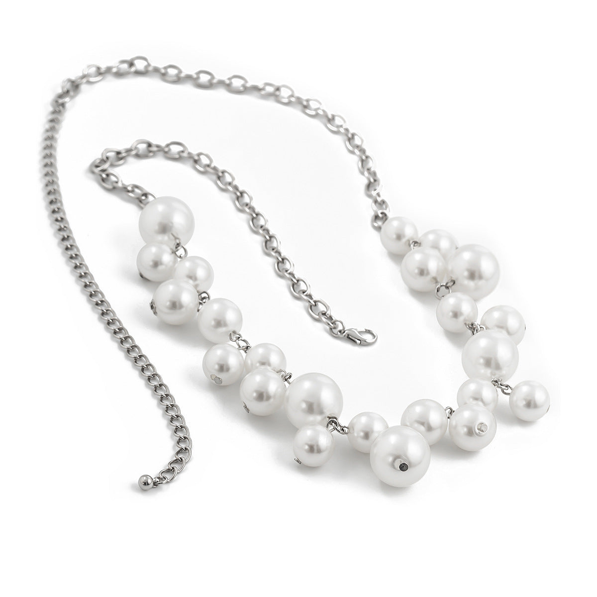 Fashion design imitation pearl tassel waist chain female creative round bead splicing body chain - Korvel