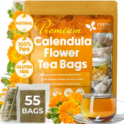 Premium Calendula Tea Bags - 100% Natural Herbal Infusion