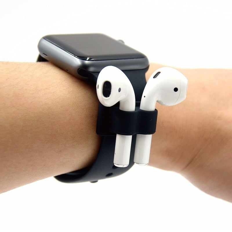 Portable Anti Lost Silicone Holder For AirPods Sports Wireless Earphone Fixed Case For Apple Air Pods Watch Band Holder - Korvel