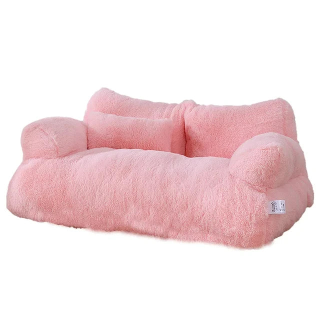 Luxury Plush Cat Bed Sofa for Small to Medium Pets